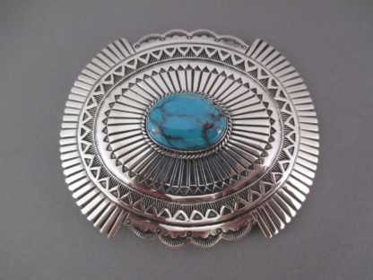 Turquoise Belt Buckle by Mark Yazzie