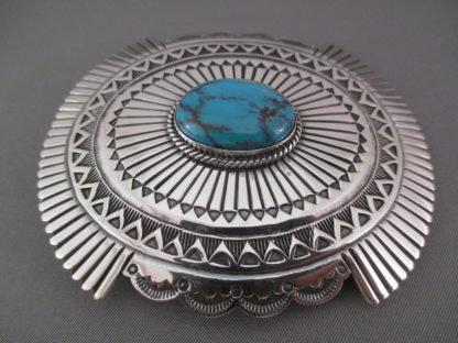 Turquoise Belt Buckle by Mark Yazzie