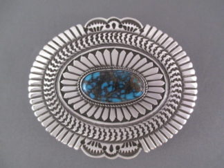 Native American Jewelry - Apache Blue Turquoise Belt Buckle by Navajo jewelry artist, Sunshine Reeves $750-