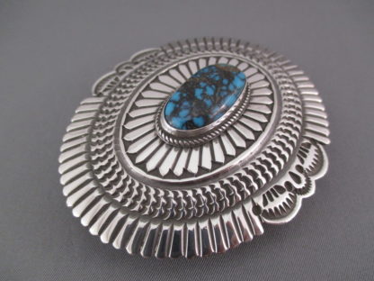Belt Buckle with Apache Blue Turquoise by Sunshine Reeves