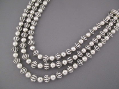 Sterling Silver Bead Necklace by Trent Lee