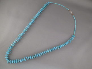 Turquoise Jewelry - Morenci Turquoise Necklace by Native American jewelry artist, Lita Atencio FOR SALE $435-