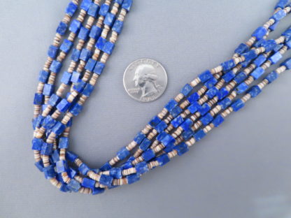 Lapis Necklace with Heishi