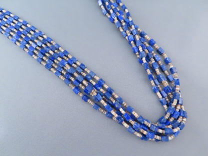 Lapis Necklace with Heishi