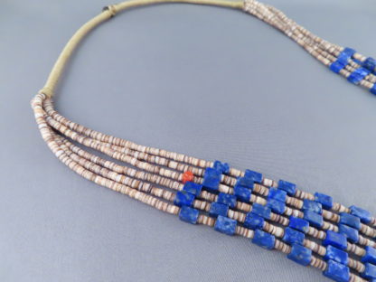 Lapis Necklace with Heishi