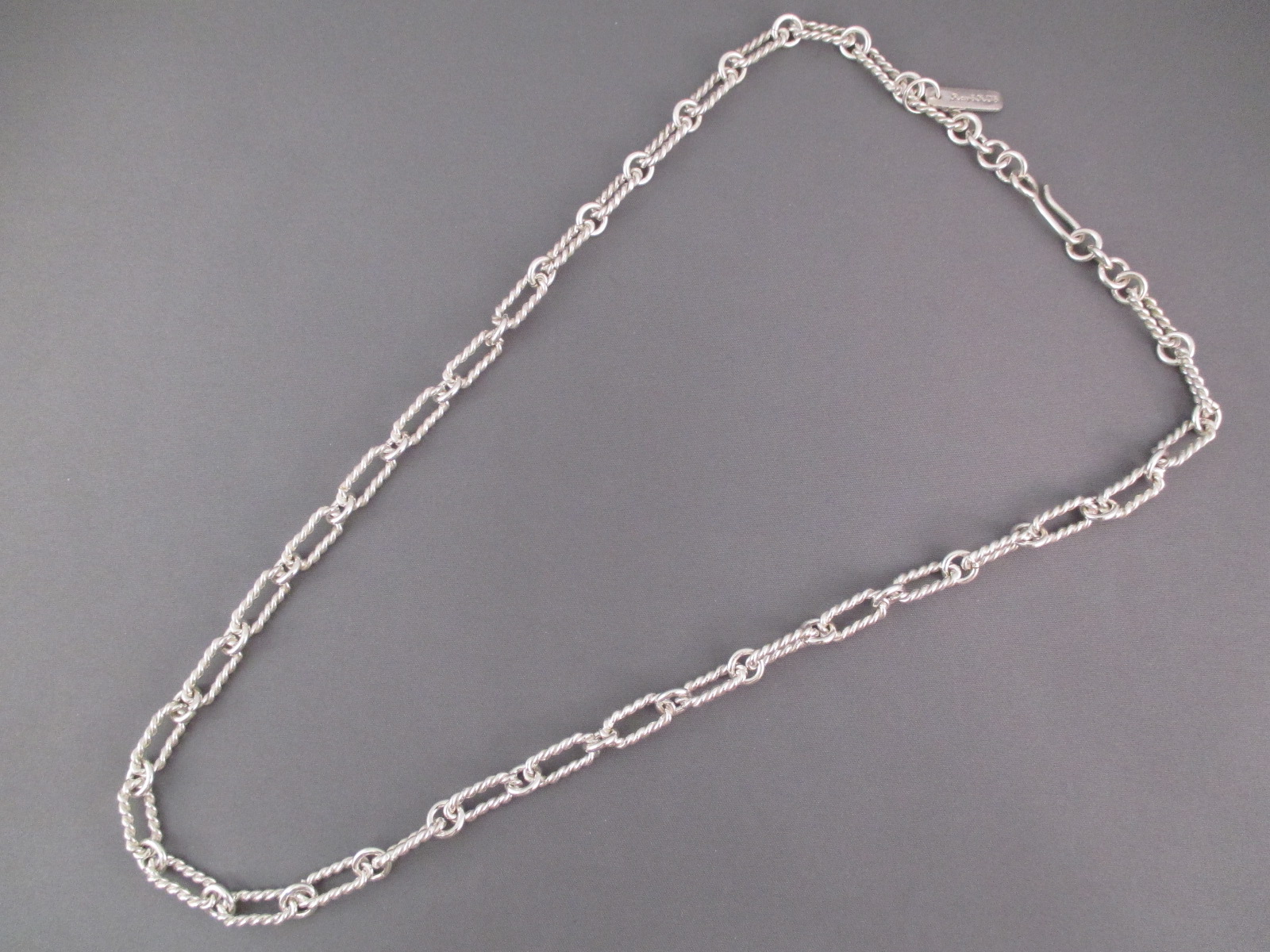 Sterling Silver Chain Necklace by Native American (Navajo) jewelry artist, Ray Skeets $475-
