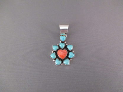 Spiny Oyster Shell & Turquoise ‘Heart’ Pendant