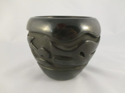 Mary Cain Black Pottery Jar with Avanyu