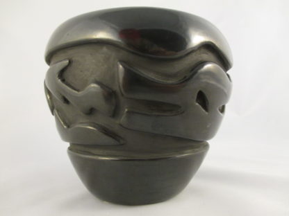 Mary Cain Black Pottery Jar with Avanyu