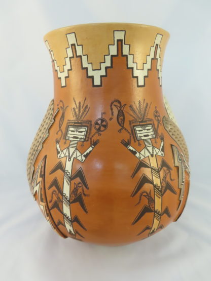 Huge Lucy Lueppe McKelvey Pottery Jar with Appliques