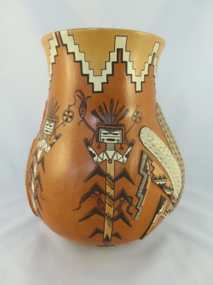 Huge Lucy Lueppe McKelvey Pottery Jar with Appliques