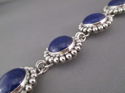 Artie Yellowhorse Lapis Link Bracelet (Wide)