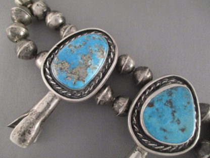 HUGE Morenci Turquoise Squash Blossom Necklace – Vintage