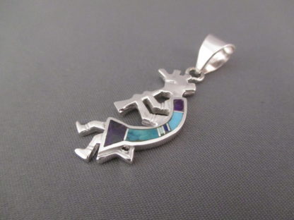 Inlaid Multi-Stone Kokopelli Pendant