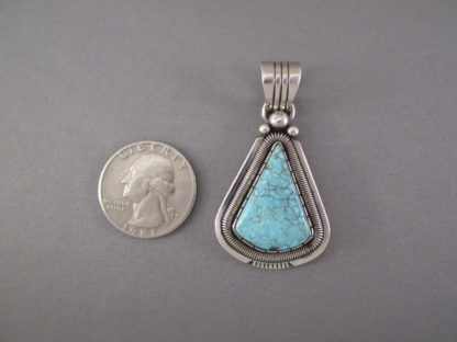 Nevada Blue Turquoise Pendant by Will Vandever