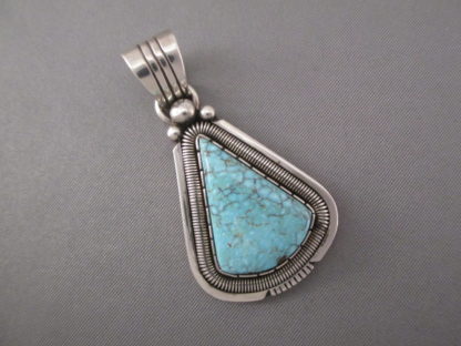 Nevada Blue Turquoise Pendant by Will Vandever