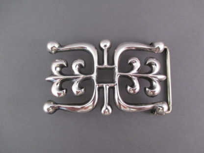 Sandcast Sterling Silver Belt Buckle