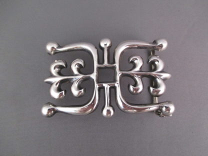 Sandcast Sterling Silver Belt Buckle