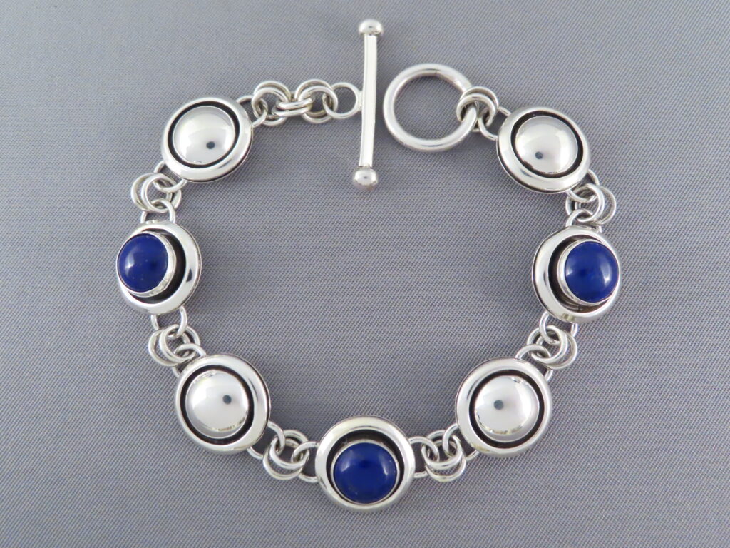 Lapis Link Bracelet by Artie Yellowhorse - Native American Indian Jewelry