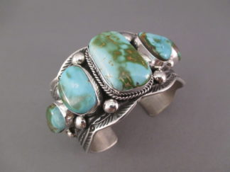 Five-Stone Royston Turquoise Cuff Bracelet by Navajo jewelry artist, Guy Hoskie $1,195-