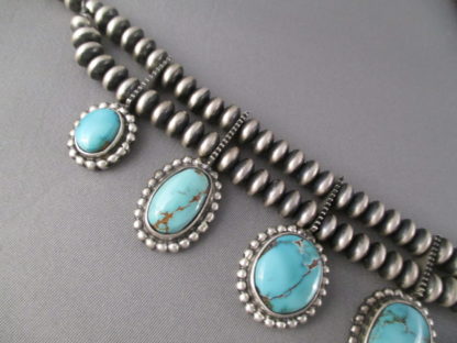 Royston Turquoise Squash Blossom Necklace