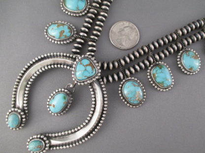 Royston Turquoise Squash Blossom Necklace