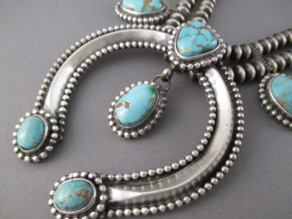 Royston Turquoise Squash Blossom Necklace