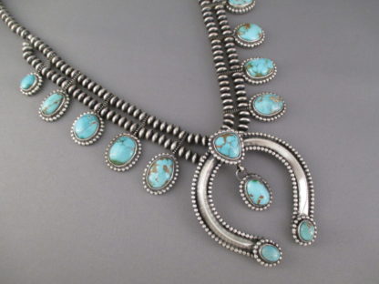 Royston Turquoise Squash Blossom Necklace