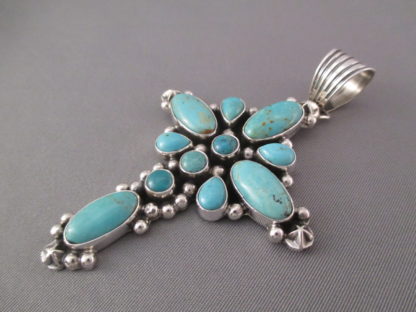 Royston Turquoise Cross Pendant by Geneva Apechito