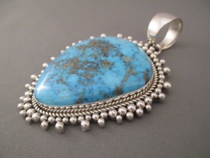 Artie Yellowhorse Morenci Turquoise Pendant