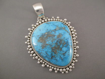 Artie Yellowhorse Morenci Turquoise Pendant