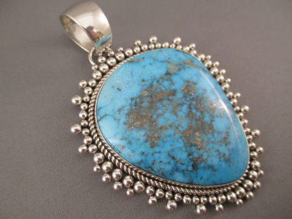 Artie Yellowhorse Morenci Turquoise Pendant