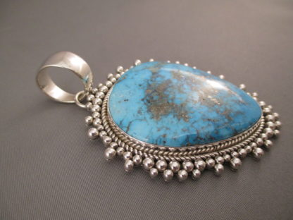 Artie Yellowhorse Morenci Turquoise Pendant