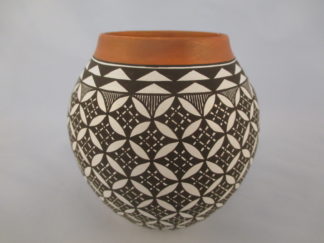 Smaller Acoma Pottery Jar by Native American Potter, Rebecca Lucario FOR SALE $595-
