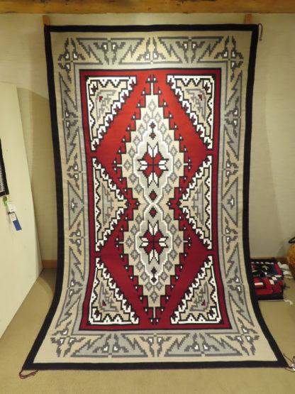 Navajo Ganado Rug by Beth Lewis – Very Large Size Navajo Rug