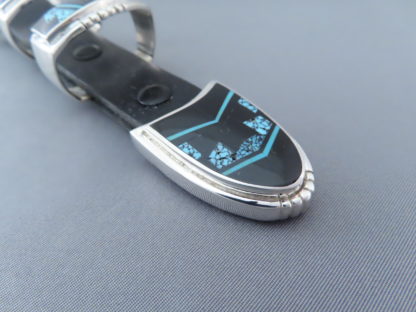 Turquoise & Black Jade Inlay Ranger Buckle Set