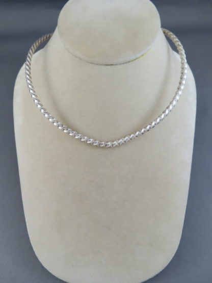 Artie Yellowhorse Twisted Sterling Silver Collar Necklace