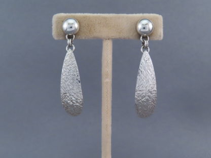Hammered Sterling Silver Earrings by Artie Yellowhorse
