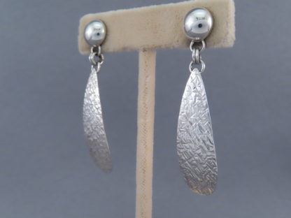 Hammered Sterling Silver Earrings by Artie Yellowhorse