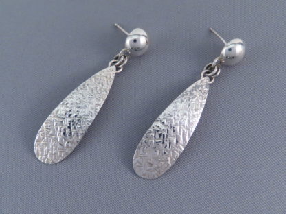 Hammered Sterling Silver Earrings by Artie Yellowhorse