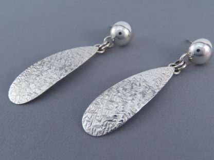 Hammered Sterling Silver Earrings by Artie Yellowhorse