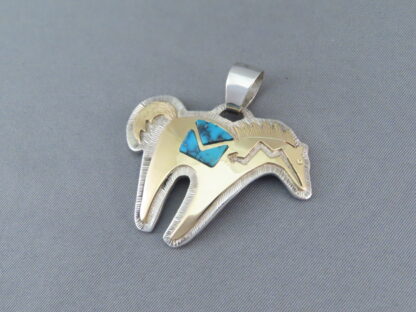 Gold & Silver ‘Horse’ Pendant by Dina Huntinghorse