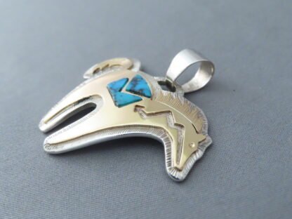 Gold & Silver ‘Horse’ Pendant by Dina Huntinghorse
