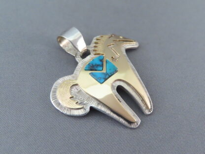 Gold & Silver ‘Horse’ Pendant by Dina Huntinghorse