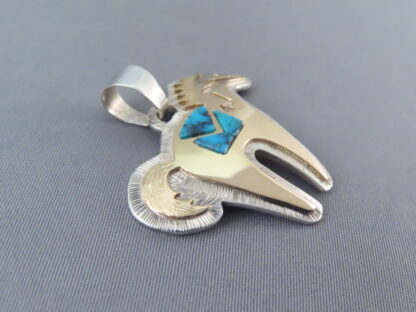 Gold & Silver ‘Horse’ Pendant by Dina Huntinghorse