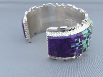 Alvin Yellowhorse Bracelet with Turquoise & Sugilite Inlay