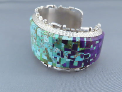 Alvin Yellowhorse Bracelet with Turquoise & Sugilite Inlay