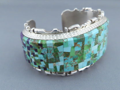 Alvin Yellowhorse Bracelet with Turquoise & Sugilite Inlay
