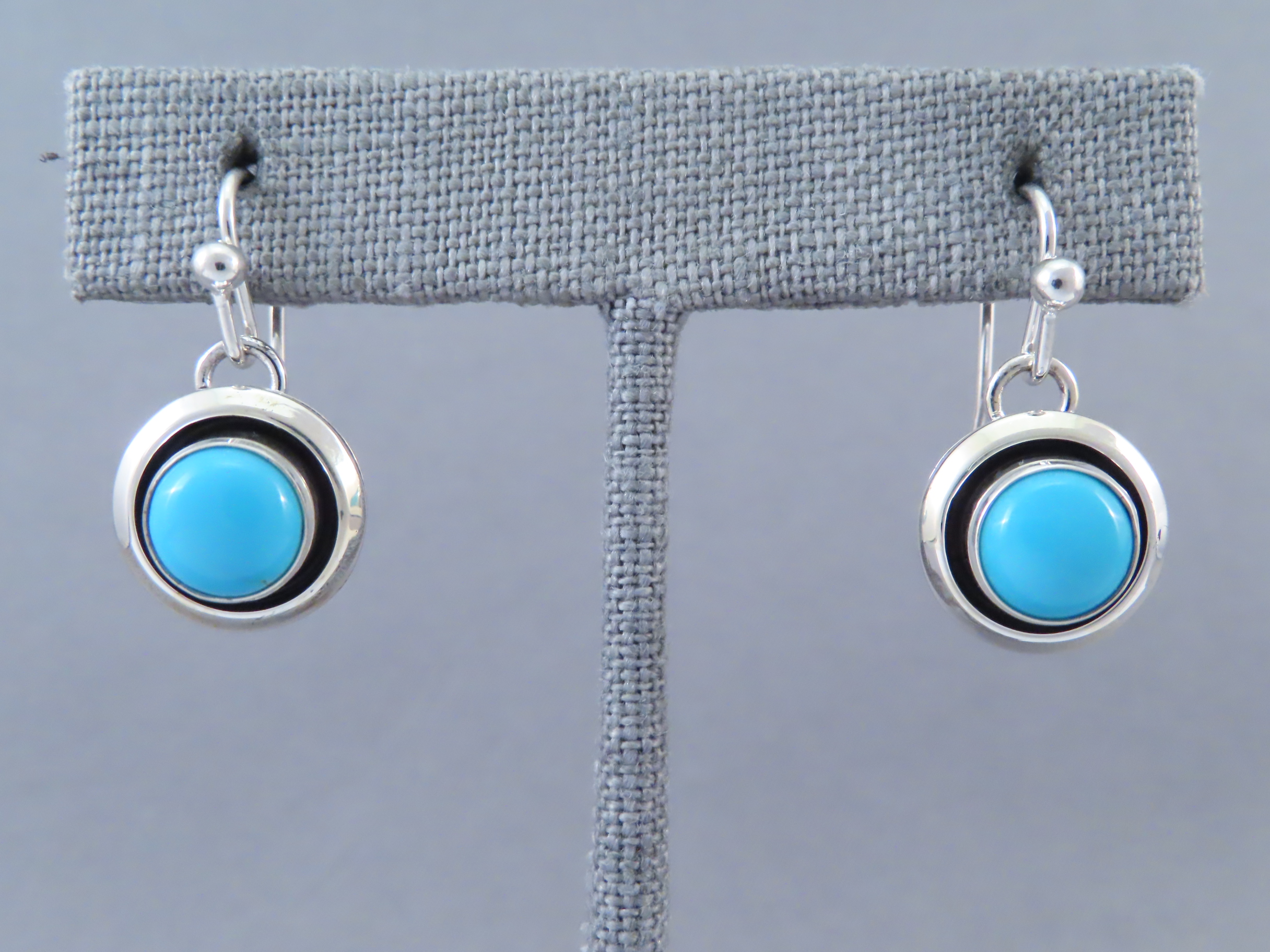 Sleeping Beauty Turquoise Sterling Silver Earrings