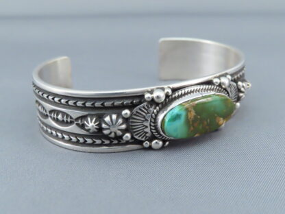 Sterling Silver & Royston Turquoise Bracelet